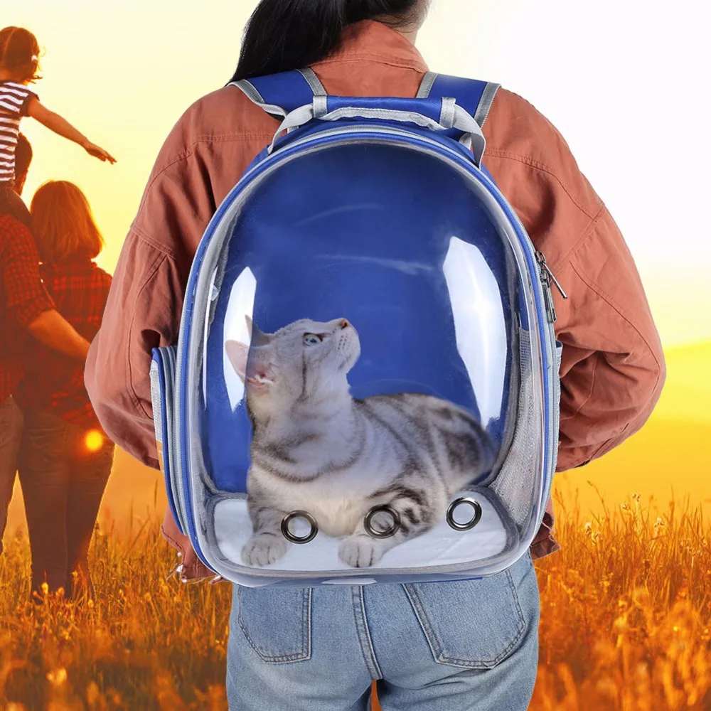 Водонепроницаемый Pet Cat Рюкзак Сумка-переноска для собак пузырь большое пространство Pet Carrier Рюкзак для кошки и маленькая собака на открытом воздухе сумка