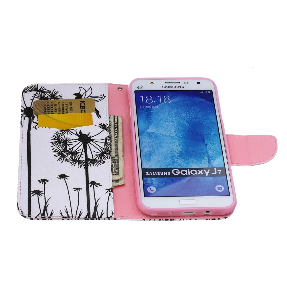 Флип Чехол Для samsung Galaxy J7 2015 J 7 SM-J700 J700 J700F J700H SM-J700F SM-J700H SM-J700M дуплекс живопись