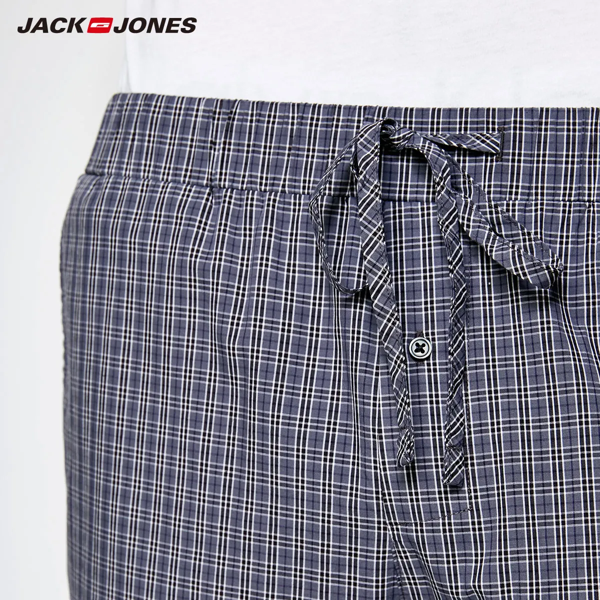 Мужские хлопковые брюки Jack Jones повседневные в клетку на весну и лето 2183HC501|Мужские