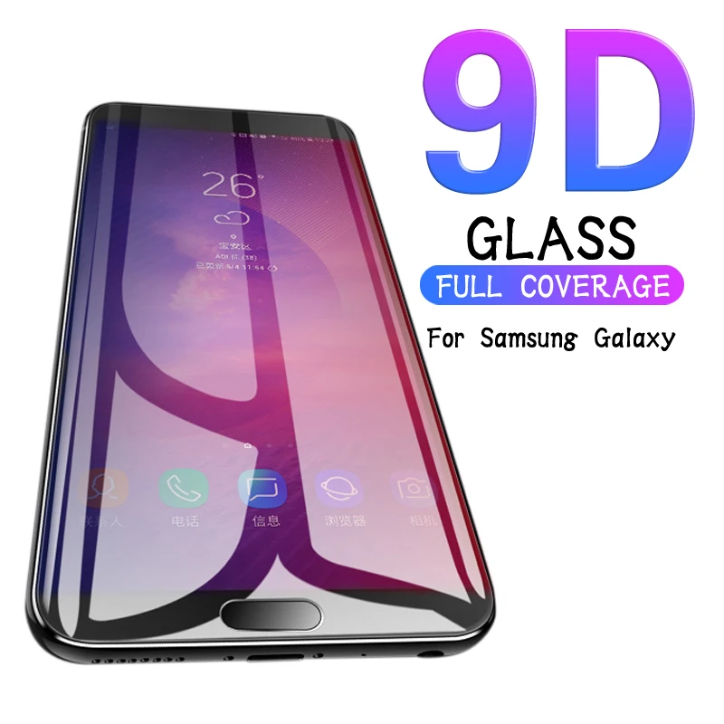 9D закаленное Стекло для samsung Galaxy A10 A20 A50 A9 S10E с уровнем твердости 9H Экран протектор для samsung A60 A70 A80 A90 A2 CORE Стекло пленка