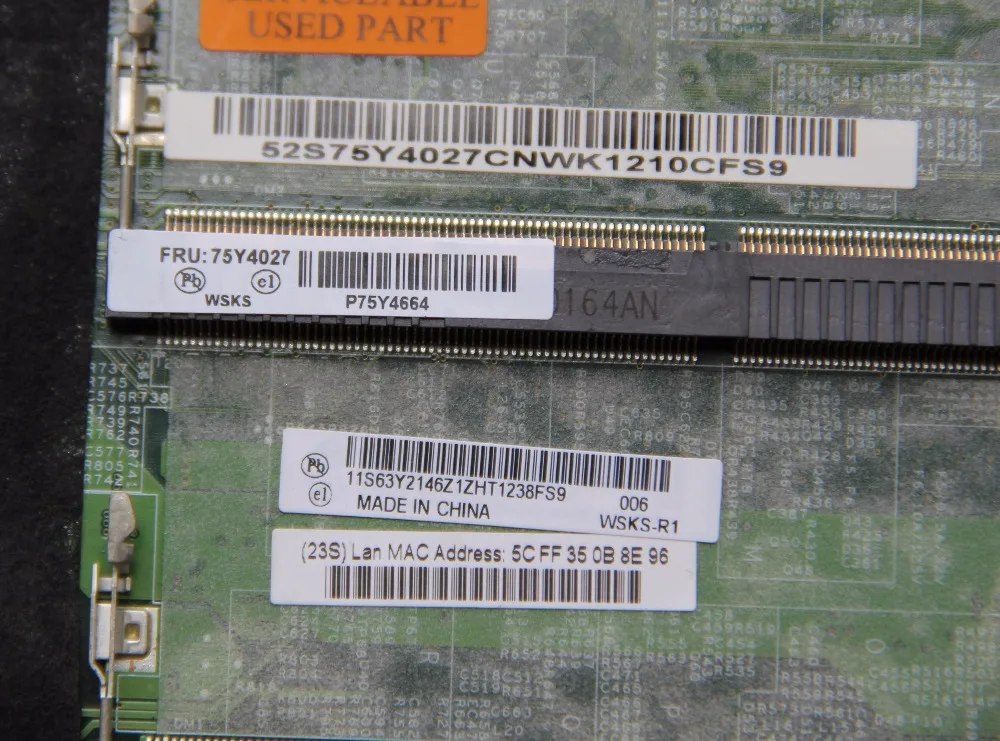 

75Y4027 Lenovo X201 I3-330M CPU DDR3