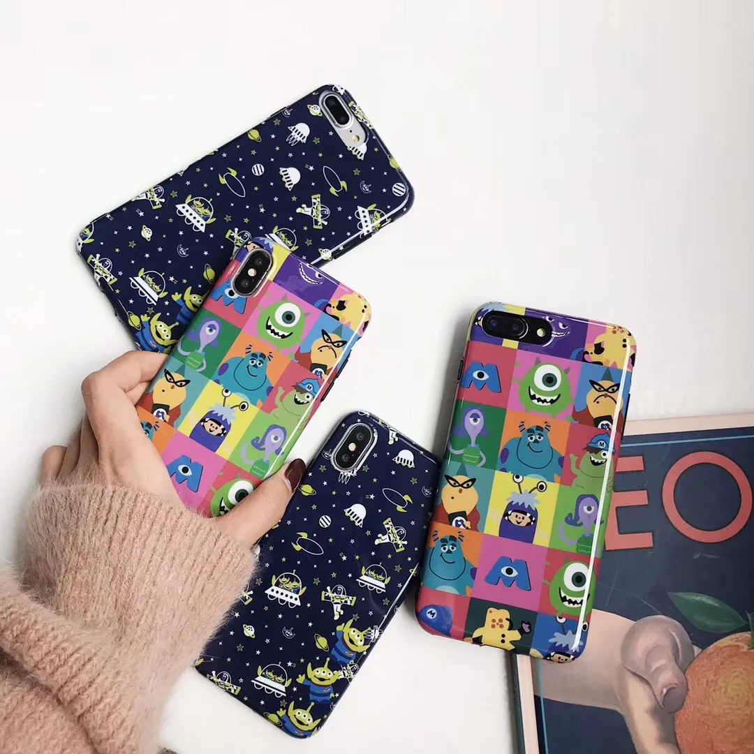 Lovely Cartoon toy story doll Alien phone case for iphone 6 6s 7 8 plus x xs max xr Glossy monstrous soft Cover Fundas |