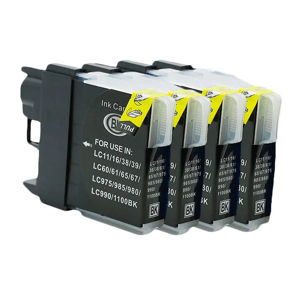 Картридж с 4 черными чернилами совместимый Brother LC980 DCP 145C 195C 197C MFC 250C 255CW