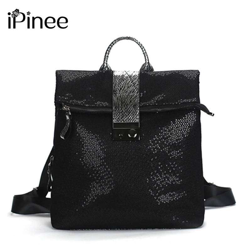 Бренд iPinee, Модный женский рюкзак, Женская Большая вместительная сумка для книг, простая школьная сумка, дизайнерские сумки на плечо для женщин