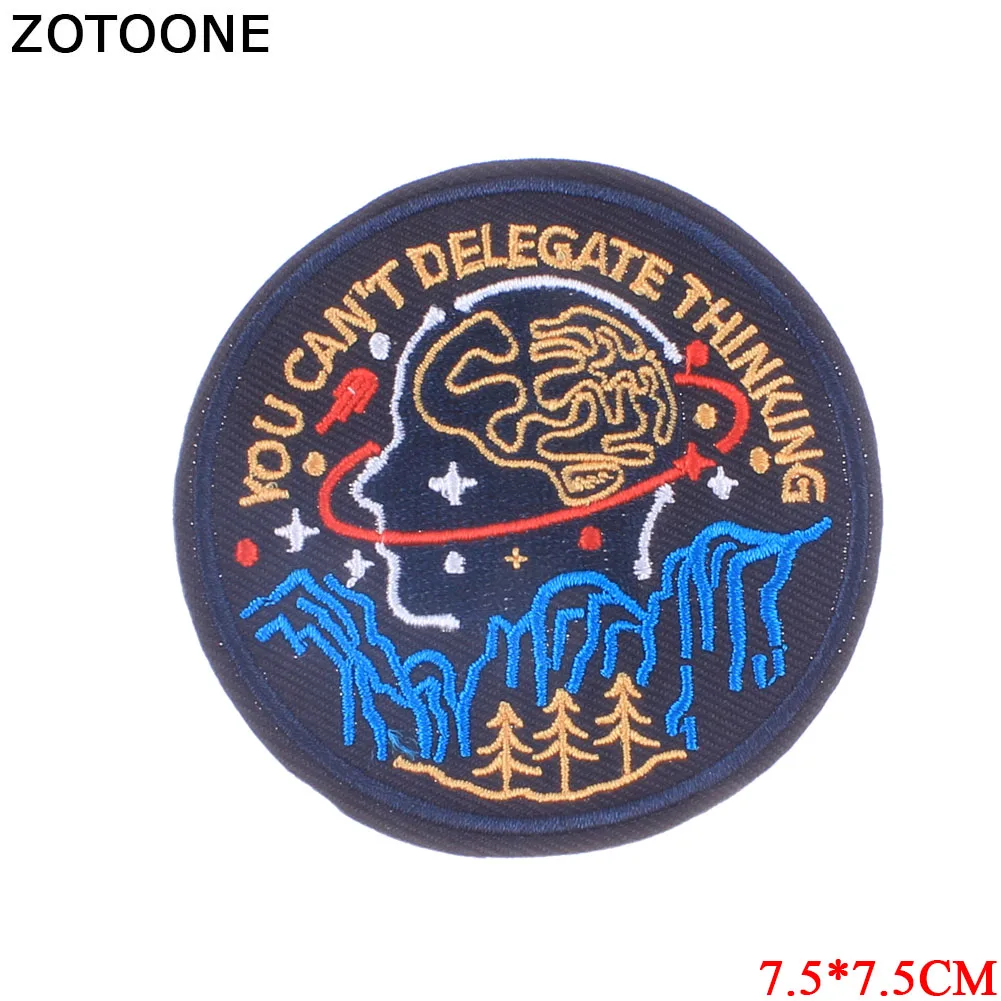 44 ZOTOONE инопланетянин Байкер железные нашивки для одежды наклейки аппликация Diy странные вещи Единорог Вышивка патч полосатая одежда - Цвет: 44