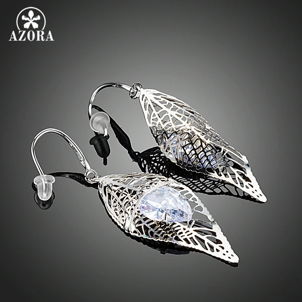Женские яркие серьги AZORA прозрачные подвески с фианитом класса ААА TE0250|earrings