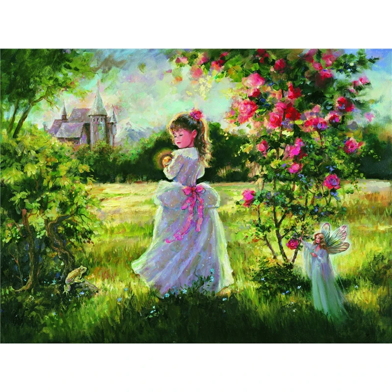 DIY Алмазная картина детская принцесса мозаика горный хрусталь квадратный