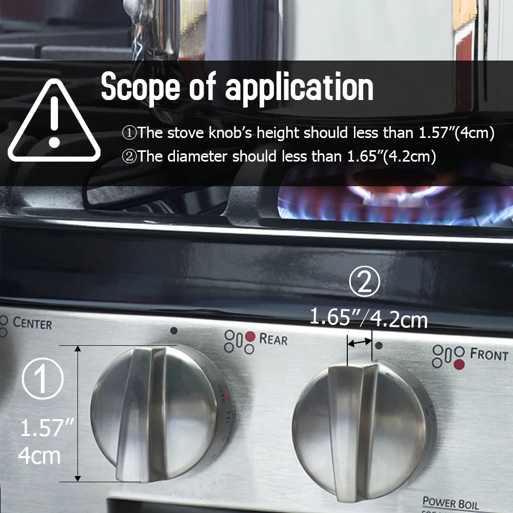 EUDEMON 6pcs Child Protection Home Kitchen Oven Gas Cooker Button Knob Control Switch Protective Cover Protector Security Lock