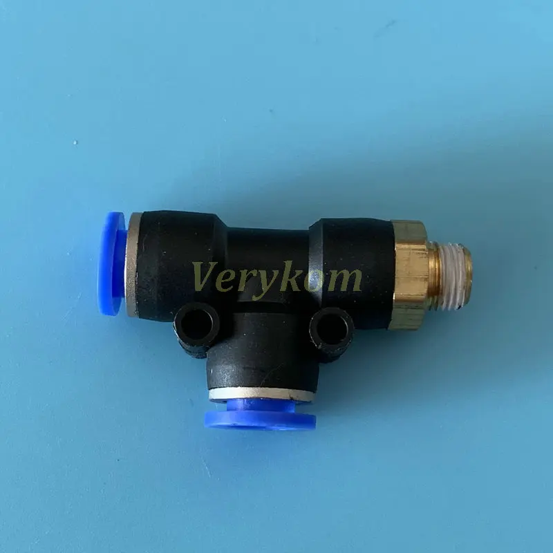 Оптовая продажа 100 шт./лот пневматический фитинг тройник 8 мм трубка нажимается на