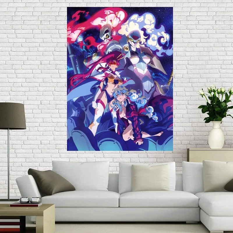 Новый стиль Gurren Lagann &quotИзготовленный На Заказ Шелковый Холст 27X40cm 30x45 см DIY плакат