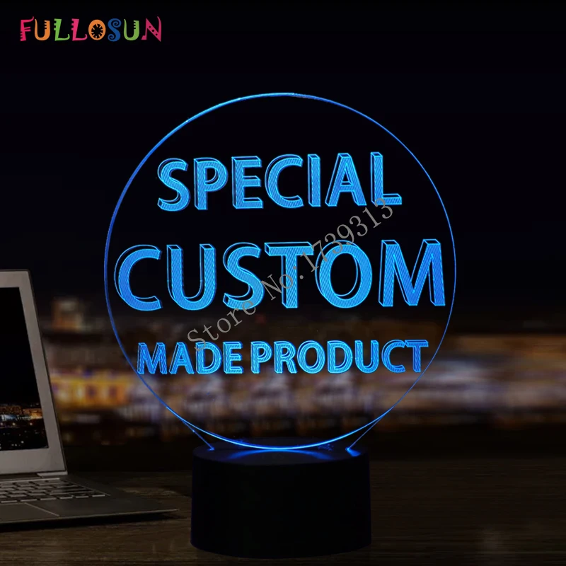 

Customer Unique Customize 3D Lamp Colorful Lights for Gift & Droshipping