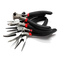 5pcs jeweler pliers diy tool set round long bent daigonal side cutter end cutting nose jewelry making beading wire clh