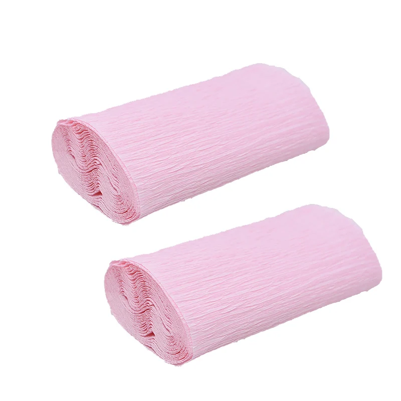 3 Light pink 2 рулона, 250*10 см, оригами, гофрированная бумага, крафт-бумага для украшения свадебной вечеринки, сделай сам, подарки, цветы, упаковочный материал - Цвет: 3 Light pink