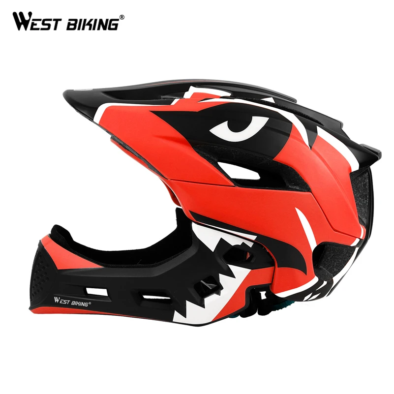 WEST BIKING защитный велосипедный шлем для детей гоночный детский с полным лицом