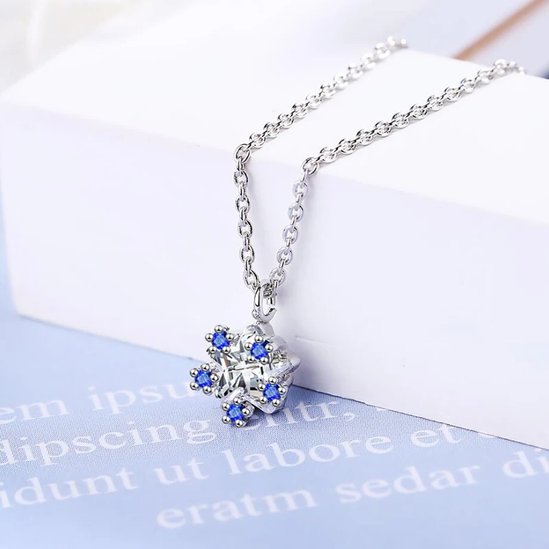 Очаровательные ожерелья из стерлингового серебра 925 пробы Женские Ювелирные