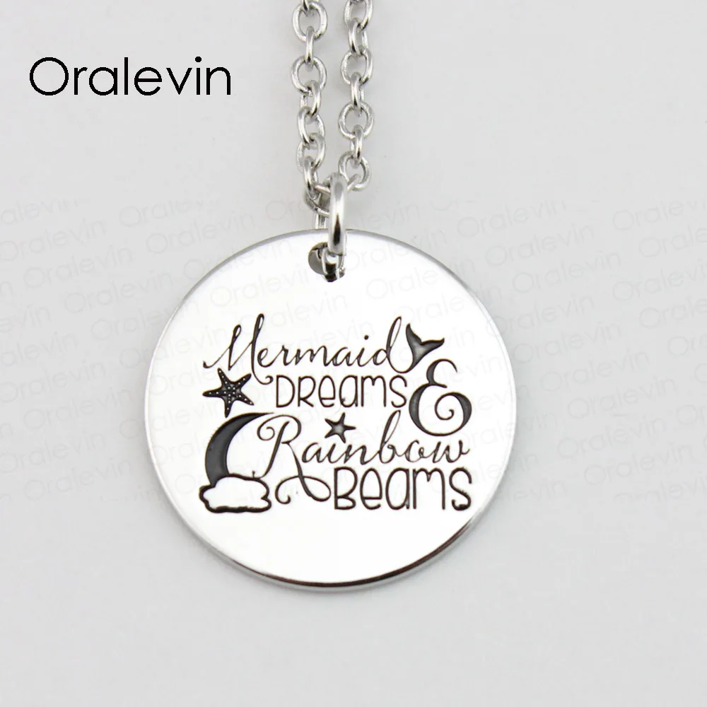 

MERMAID DREAMS RAINBOW BEAMS Pendant Charms Necklace Gift Jewelry 10Pcs/Lot #LN512