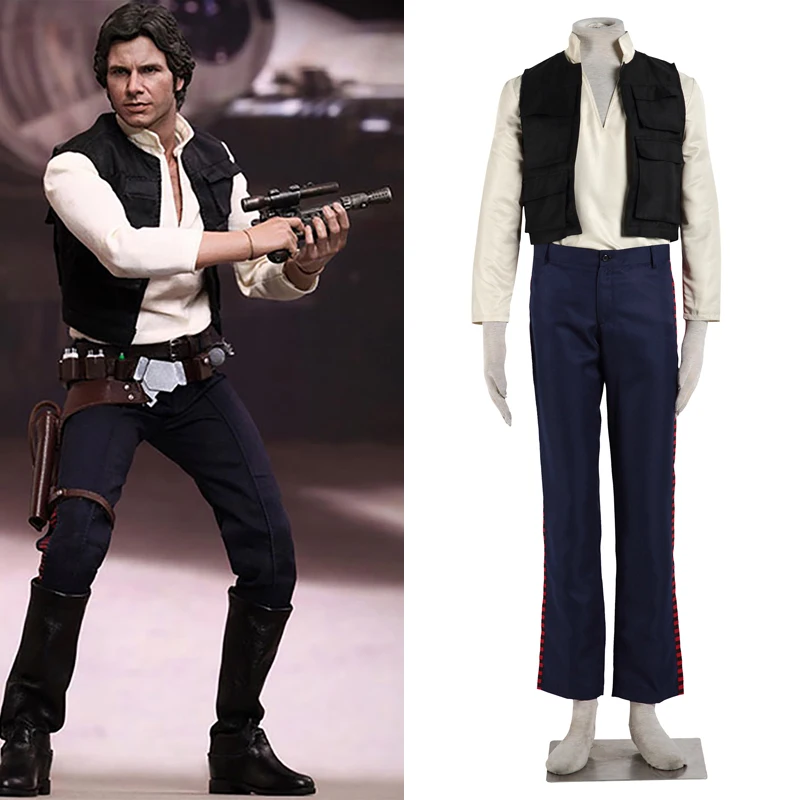 Костюм для косплея из фильма Звездные войны|han solo costume|adult halloween costumeshalloween costume for men |