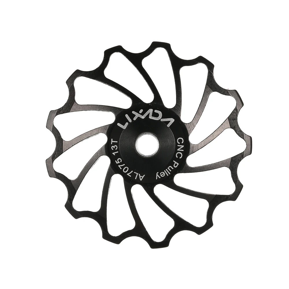 13T BLACK Lixada MTB дорожный велосипед 13 т колесо керамический шкив задний переключатель направляющий велосипедный керамический подшипник Jockey колесо 7075 алюминиевый сплав - Цвет: 13T BLACK