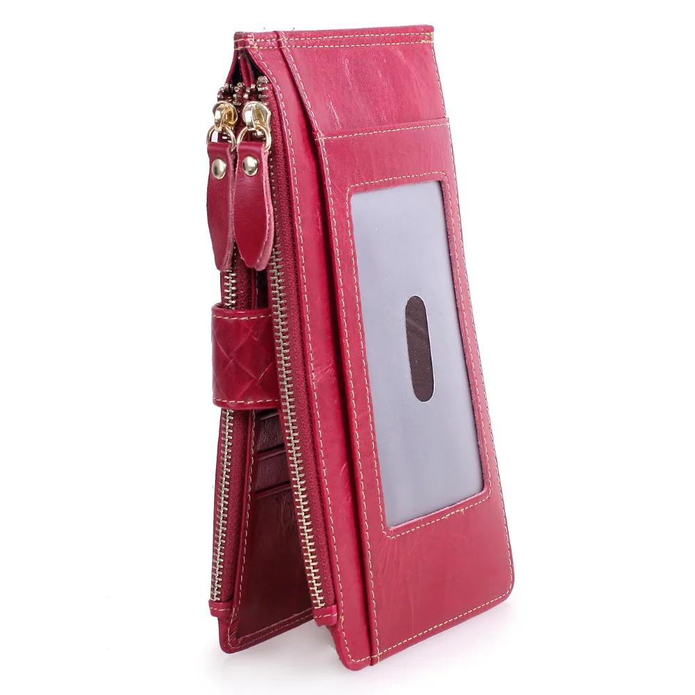 Женский кошелек женский кожаный женская сумка клатч из коровьей кожи двойной