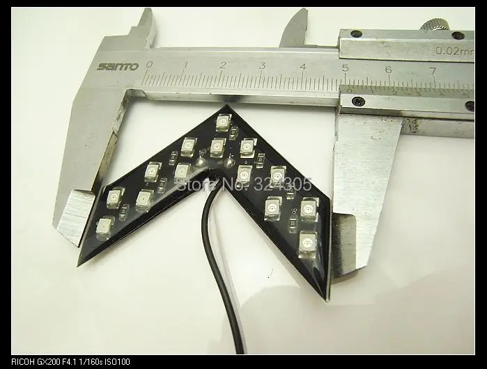 Автомобильная Скрытая стрелка 4X14 smd зеркало заднего вида светодиодные