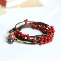 fashion delicate hand woven ceramic beads bracelet originality chinese style bracelet adorn article free shipping 1248