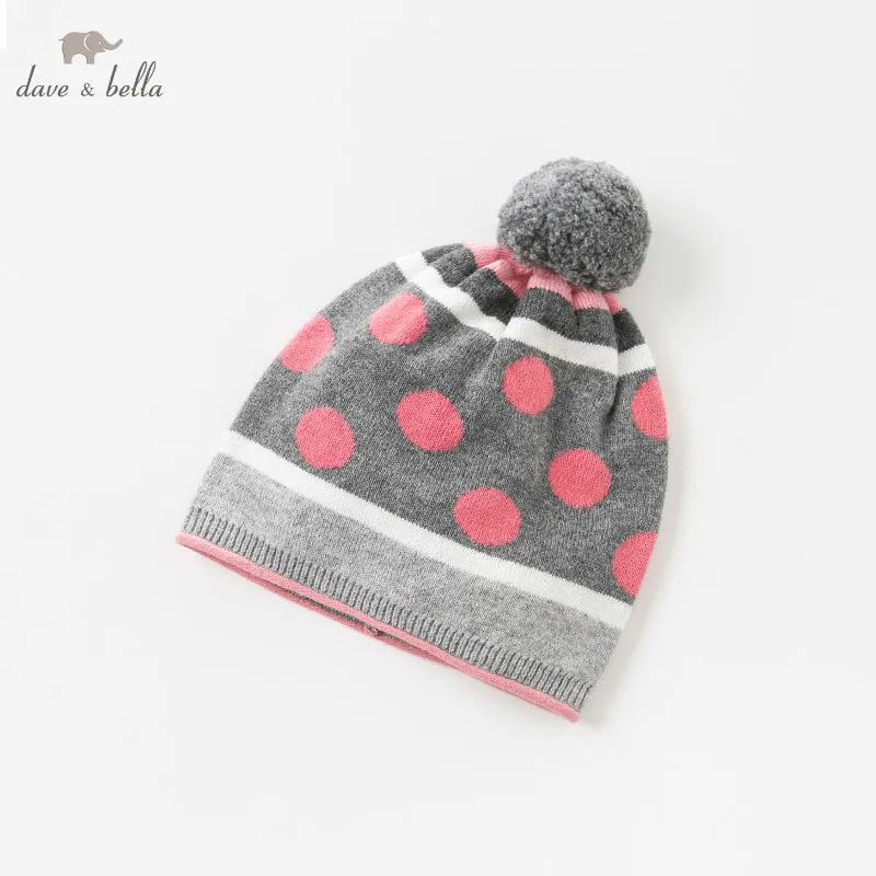 

DBJ8305-1 dave bella autumn baby girls red jacquard cotton wool hat scarf
