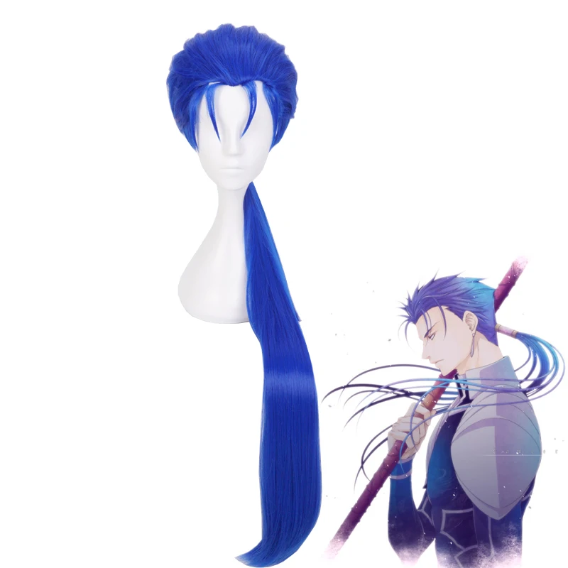 Shumeier Fate/Stay night FGO Cu Chulainn Setanta натуральный длинный прямой синий мужской костюм