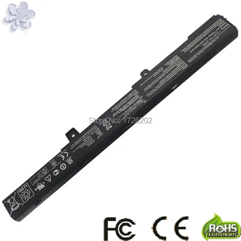 

New 4 CELLS 37WH 2550mAh laptop battery For ASUS X451 X551 X451C X551C X45LI9C A41N1308 A31N1319 A31LJ91 0B110-00250100M