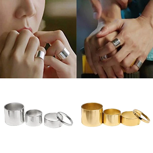 Хит 4 шт. простой Панк Стек Обычная Выше костяшки кольцо миди кончик пальца группа