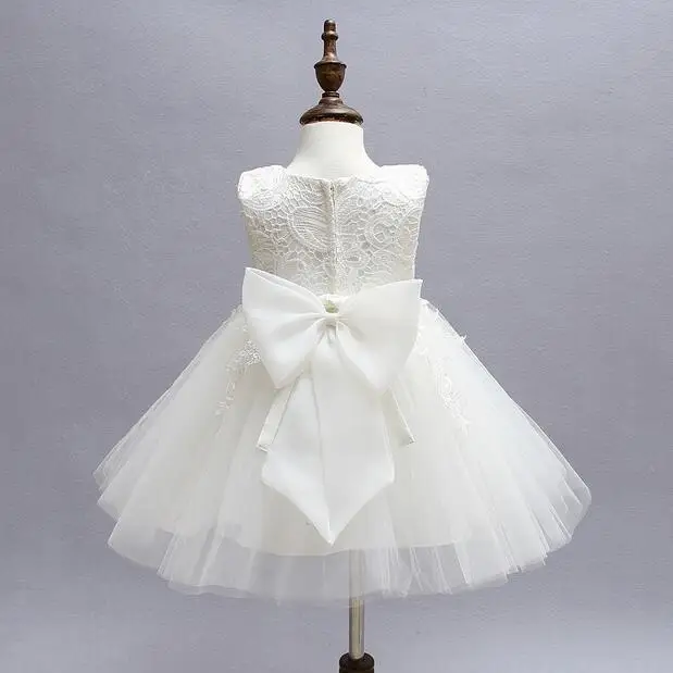 Новинка 2016 белые платья для крещения и маленьких девочек платье на 1-летний день