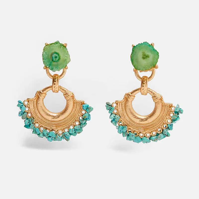 Girlgo Boho, женские серьги-капли ручной работы с бисером и бахромой, этнические синие серьги с кисточками, массивные серьги, ювелирные изделия, вечерние, подарки