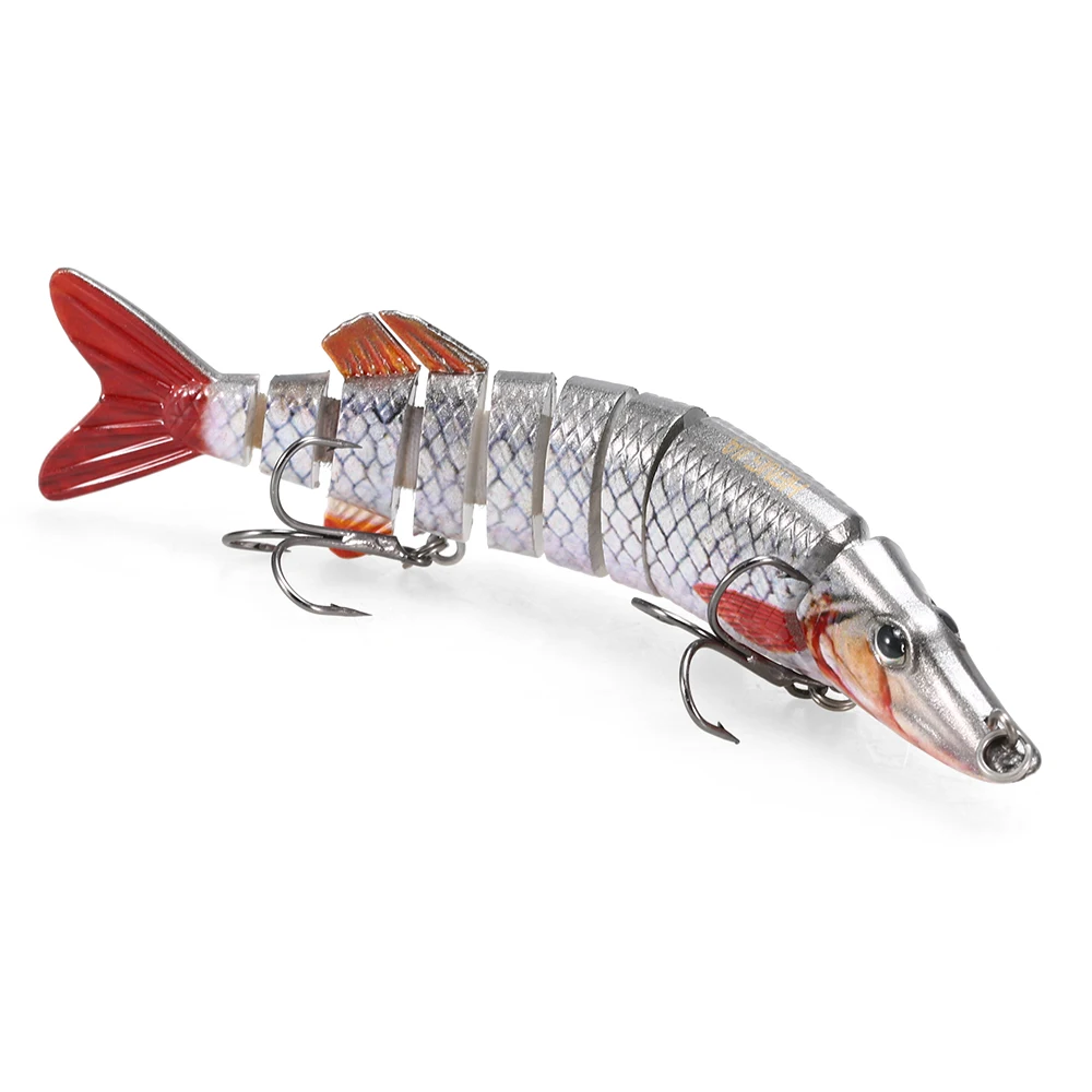9 segement Щука мускулистая рыболовная плавающая приманка Crankbait жесткая рыболовный