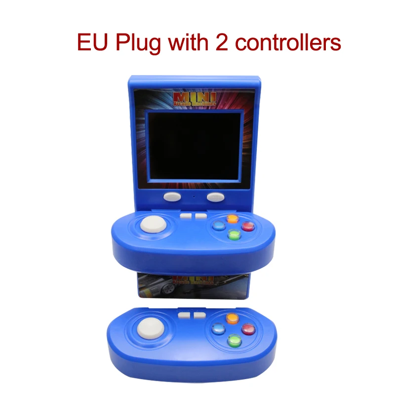 2pcs Blue-EU 2,8 дюймовый экран мини портативный игровой плеер встроенные 100 игры с двумя контроллерами игровая машина Классическая портативная игровая консоль - Цвет: 2pcs Blue-EU