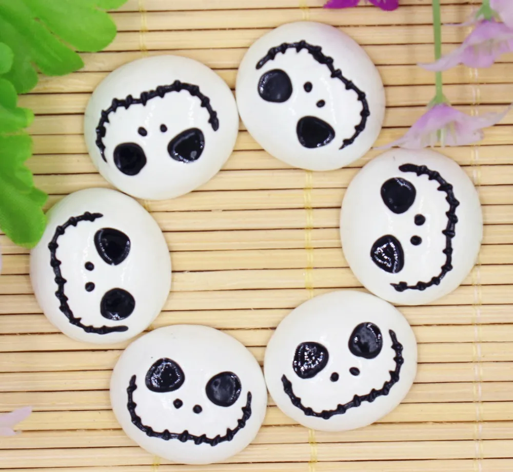 

30pcs/lot flat back resin jack skull DIY resin cabochons accessories about 25mm