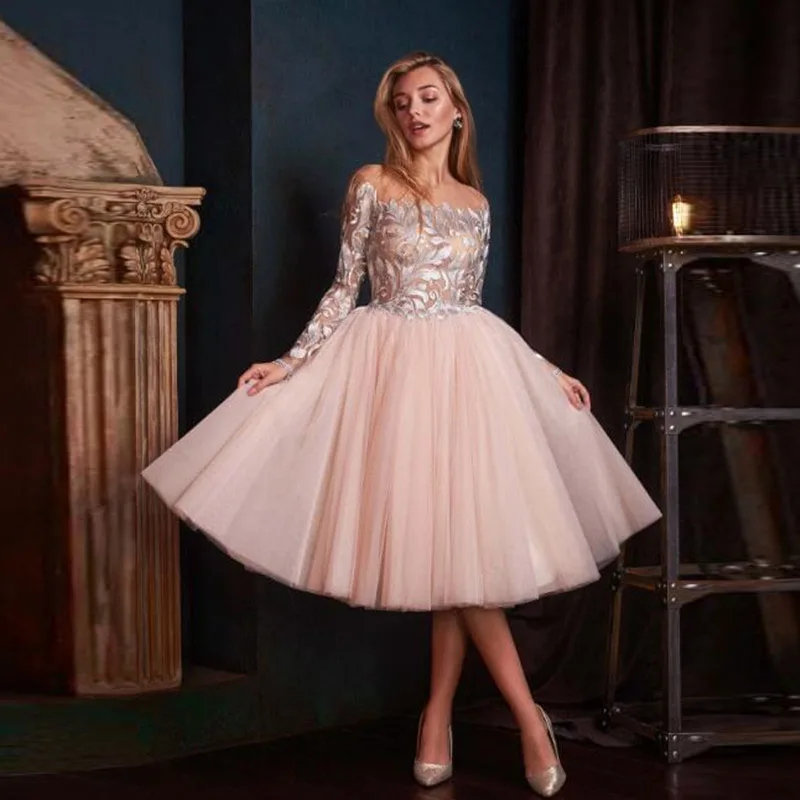 Женское ТРАПЕЦИЕВИДНОЕ ПЛАТЬЕ С Длинным Рукавом розовое платье с открытыми