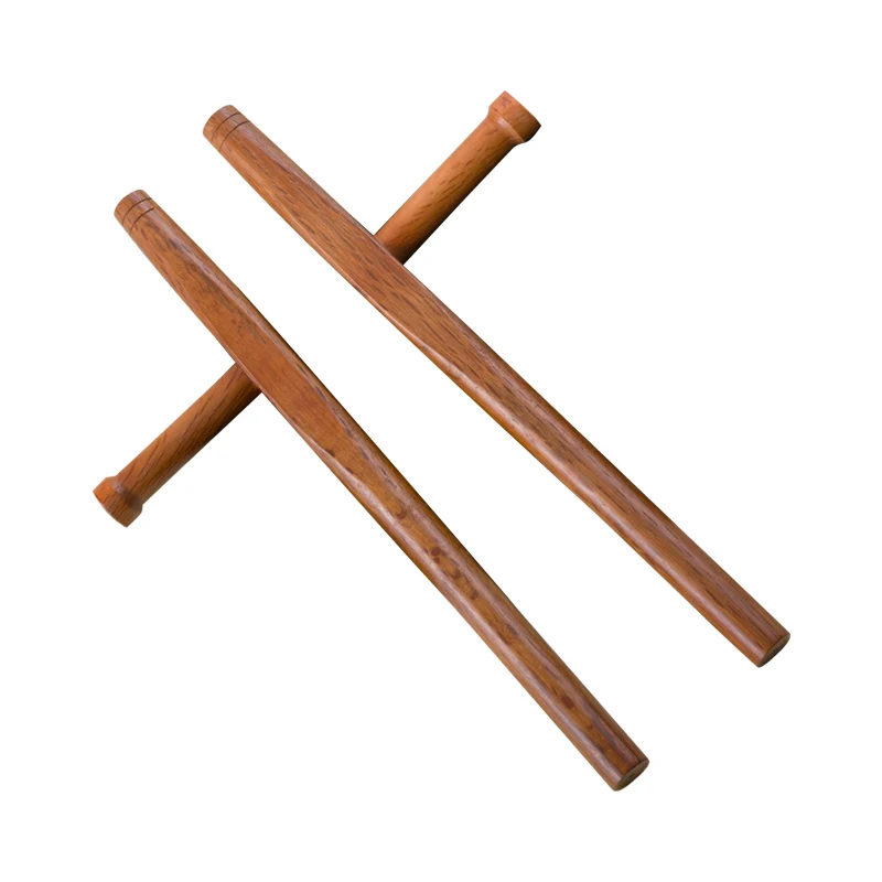 

1pair) Wooden Tonfa classical weapon; Double Tonfa double turn Cyclobalanopsis wood duckweed T Guaizi Wushu back turn T Tonfa