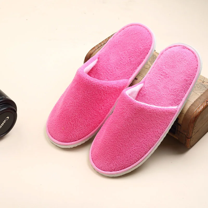 close pink 10 пар одноразовых тапочек; мужские тапочки для гостиницы; одноразовые домашние тапки для отеля; Клубные тапки для салона красоты - Цвет: close pink