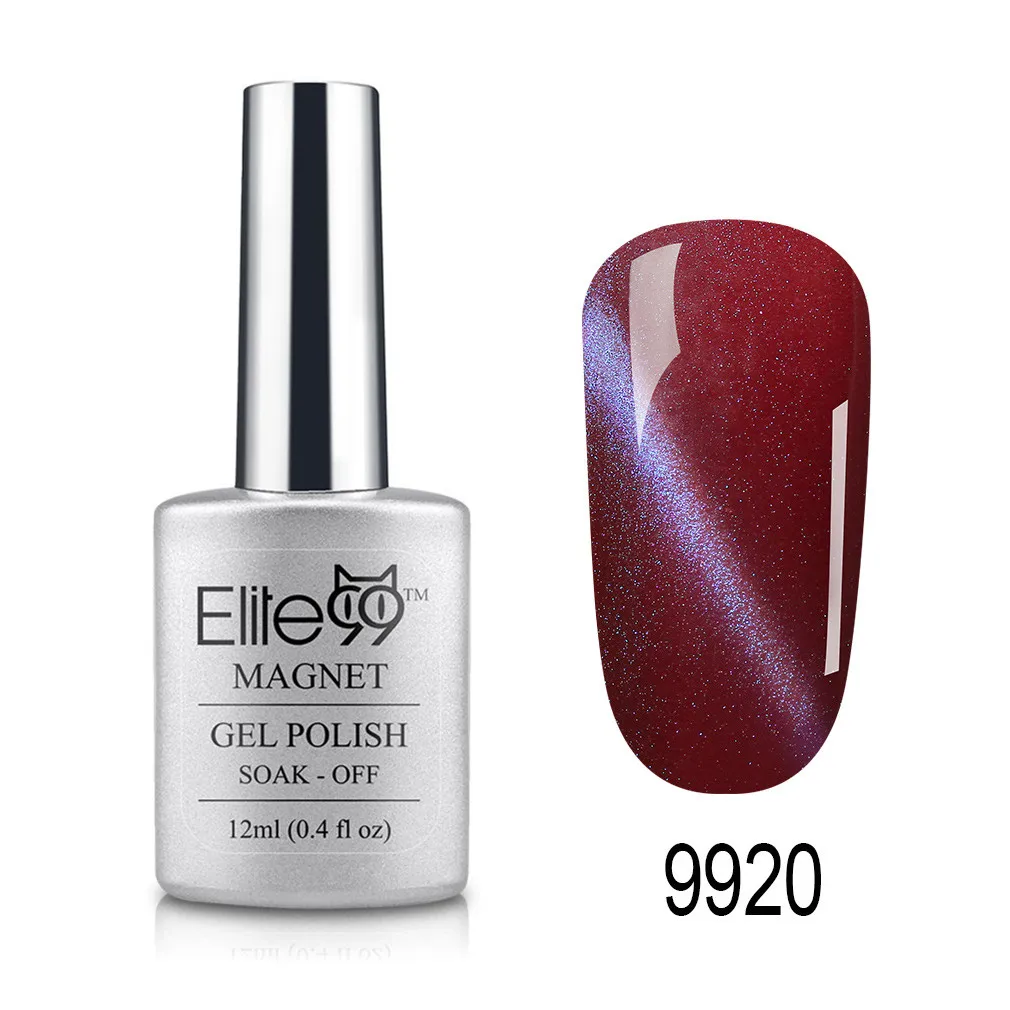 9920 Elite99 12ml Cat Eye Gel Nail Polish Soak Off Magnetic UV Gel Varnish Nail Art Manicure Gel Semi Permanent 3D Effect Gel Lacquer - Цвет: 9920
