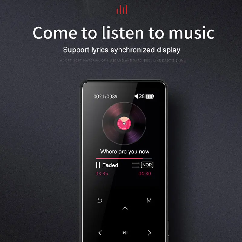 Btsmone Новый Bluetooth 4 2 сенсорный экран MP3 плеер встроенный 16 Гб портативный тонкий mp3 с