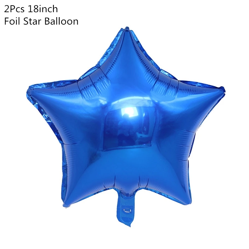 2pcs 18inch star Космическая вечеринка астронавт ракета корабль фольгированные шары Галактика/Солнечная система тематическая вечеринка Мальчик Дети День рождения украшения сувениры - Цвет: 2pcs 18inch star