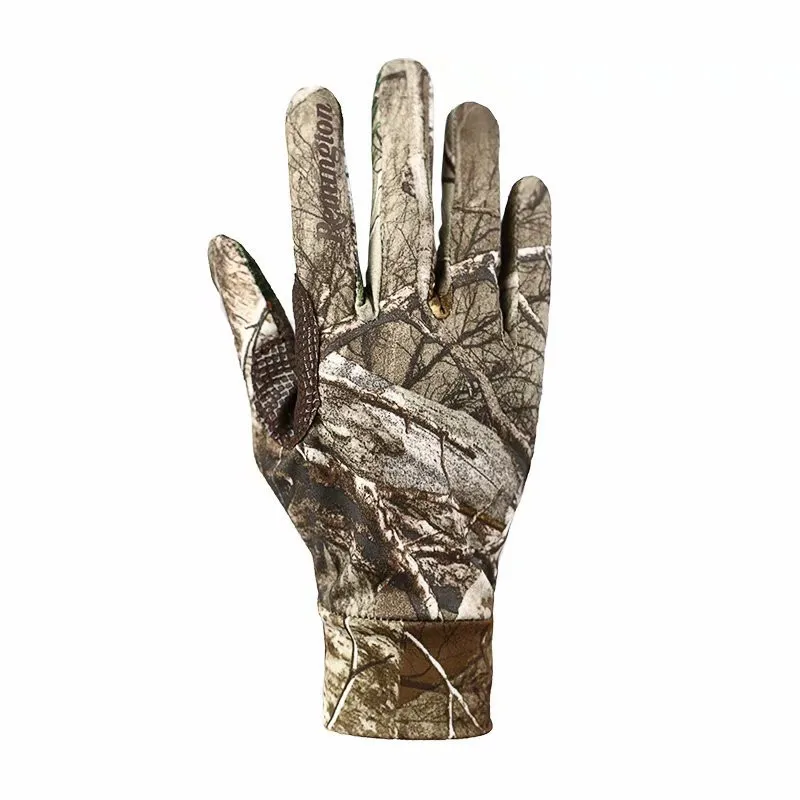 Wifreo camoflage Gloves Fishing Hunting Slip two fingers Cut Camping and Cycling half Finger for the Warm Winter | Спорт и