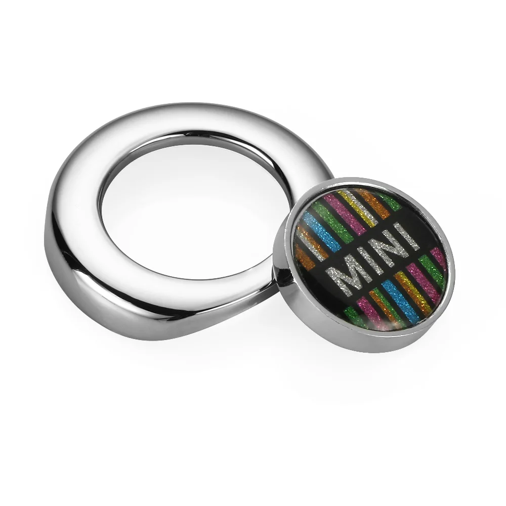 Rainbow Silver Автомобильный стиль, интерьерная кнопка Зажигания, наклейка для Mini Cooper Countryman Clubman R55 R56 R57 R58 R59 R60 R61, аксессуары - Название цвета: Rainbow Silver