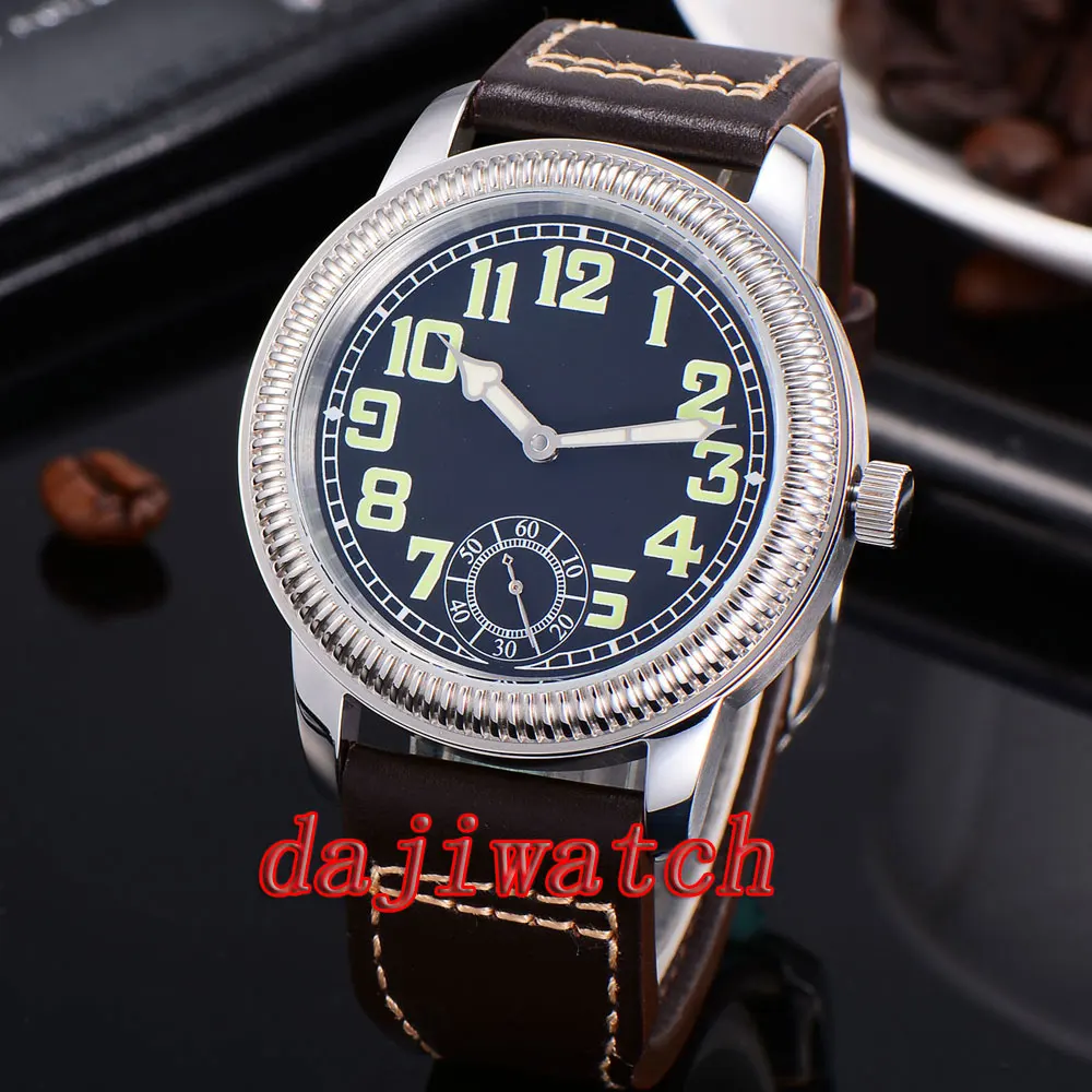 Мужские механические часы с ремешком на кожаном ремешке 44 мм|strap strap|strap menstrap watch