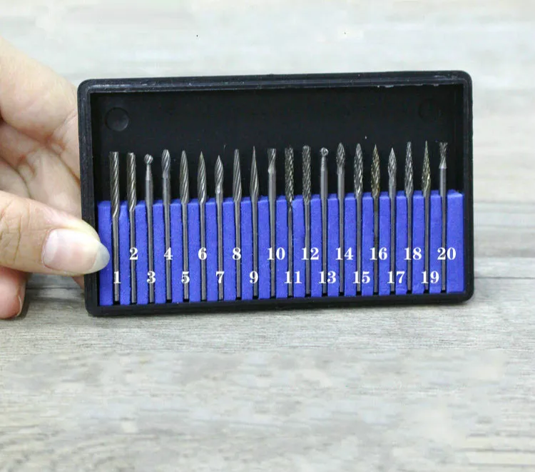 

Mini mill high hardness tungsten carbide / tungsten carbide rotary file grinding head / cutter 2.35mm