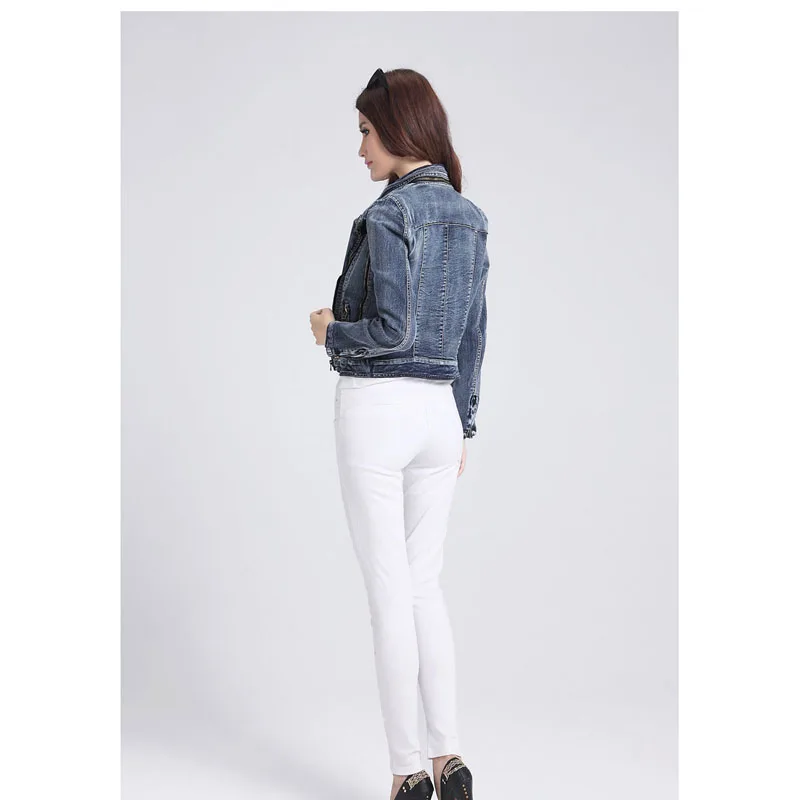 ВИНТАЖНАЯ ДЖИНСОВАЯ КУРТКА Ms Slim Fit джинсовая куртка с длинными рукавами на молнии