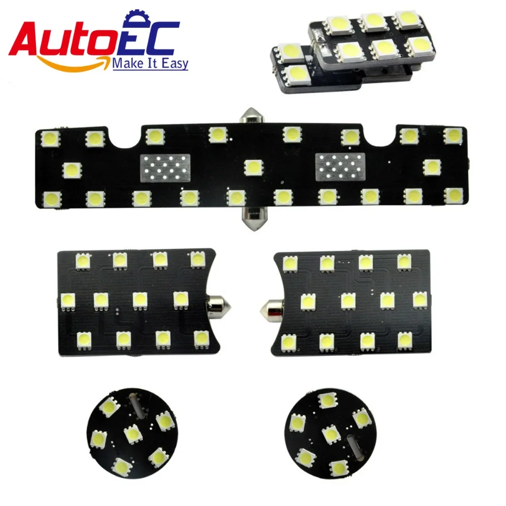 

AutoEC 6pcs/set 12V LED Dome Interior Dome Map Reading Light Mirror LED Lights Kit Package For Lavida #LDK40