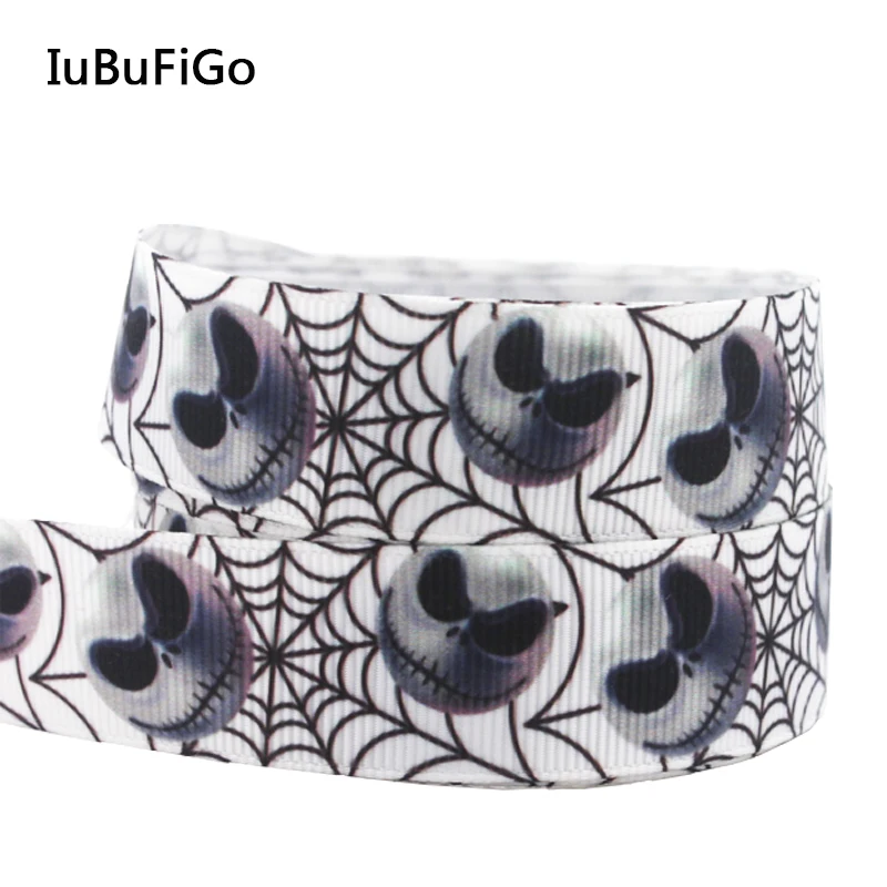 [IuBuFiGo] 20 ярдов 7/8 &quot22 мм Grosgrain ленты с принтом всех святых День Святого Валентина