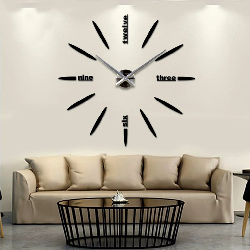 

Muhsein 2021 New Wall Clock Acrylic Metal Mirror Big Personalized Digital Wall Watch Clocks hot DIY Wall Decorate Free shipping