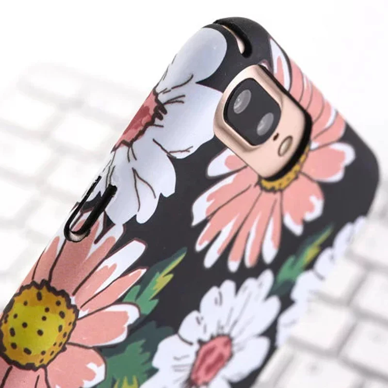 YT световой 3D хризантемы Цветочный чехол для телефона iPhone 6 8 7 Plus цветок листья