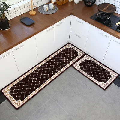 222 brown 2 шт кухонные коврики, противоскользящие современные коврики для гостиной, балкона, ванной комнаты, набор ковров, коврик для ванной комнаты, коврик для прихожей - Цвет: 222 brown
